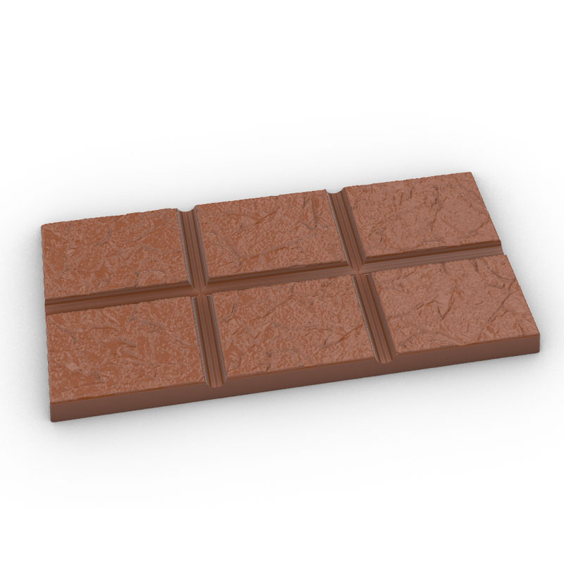 Gravel chocolate mould for chocolate tablets