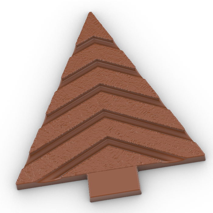 Christmas fir chocolate tablet